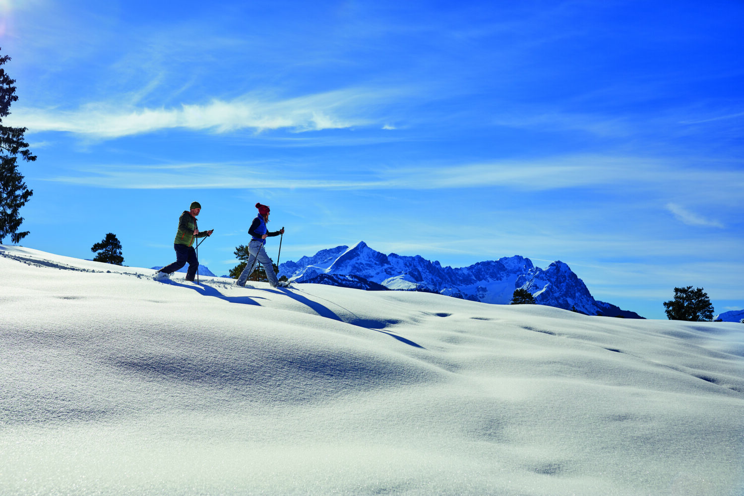 Traumkulissen inbegriffen: Schneeschuhwandern in Garmisch-Partenkirchen.