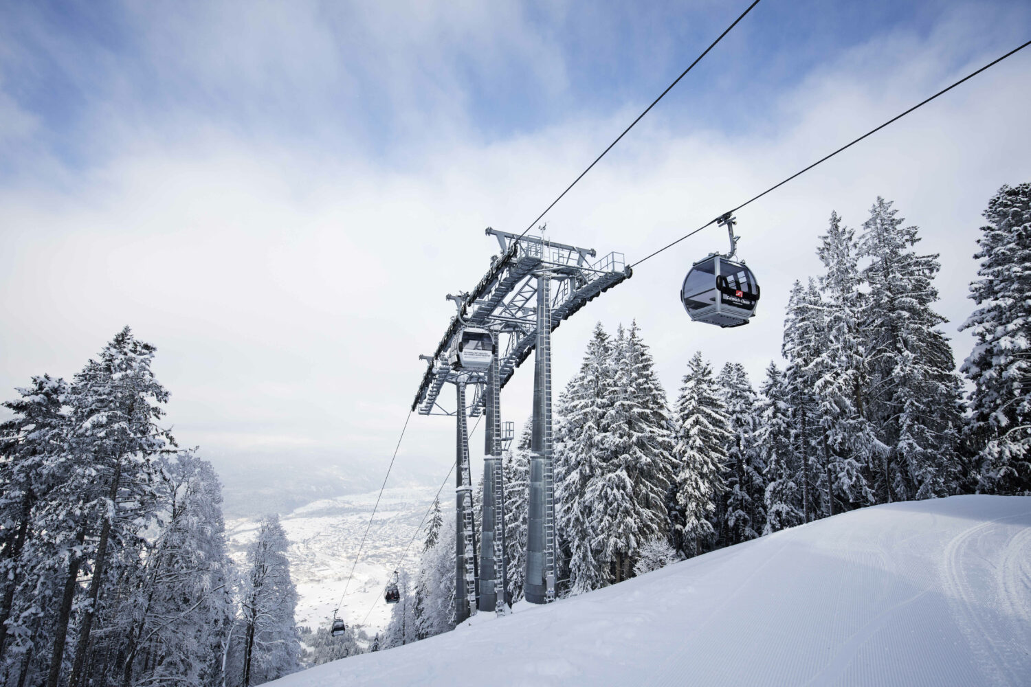 Sanft nach oben: Die Hausbergbahn in Garmisch Classic.