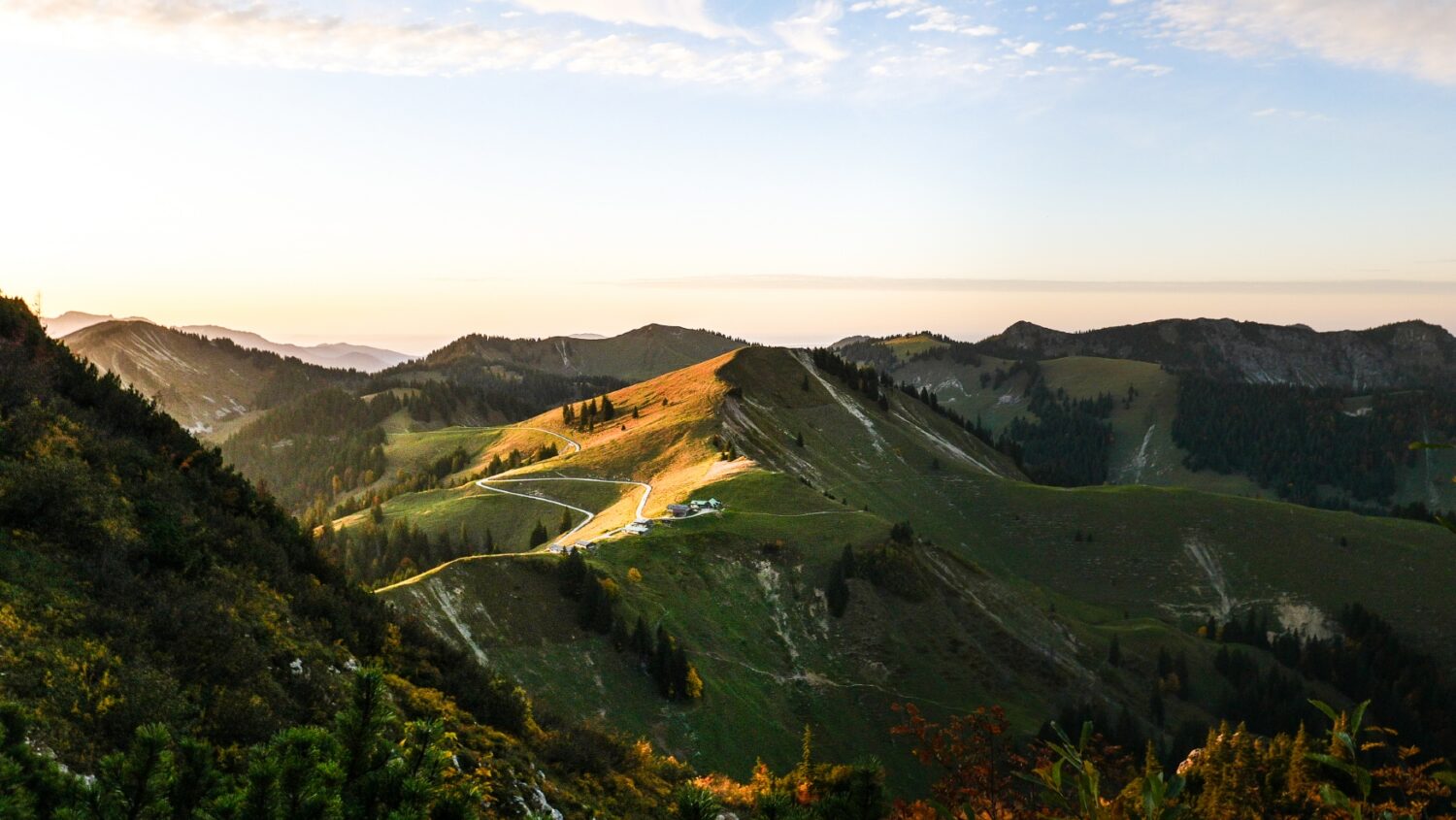 Die wunderbare Bergwelt südlich vom Tegernsee