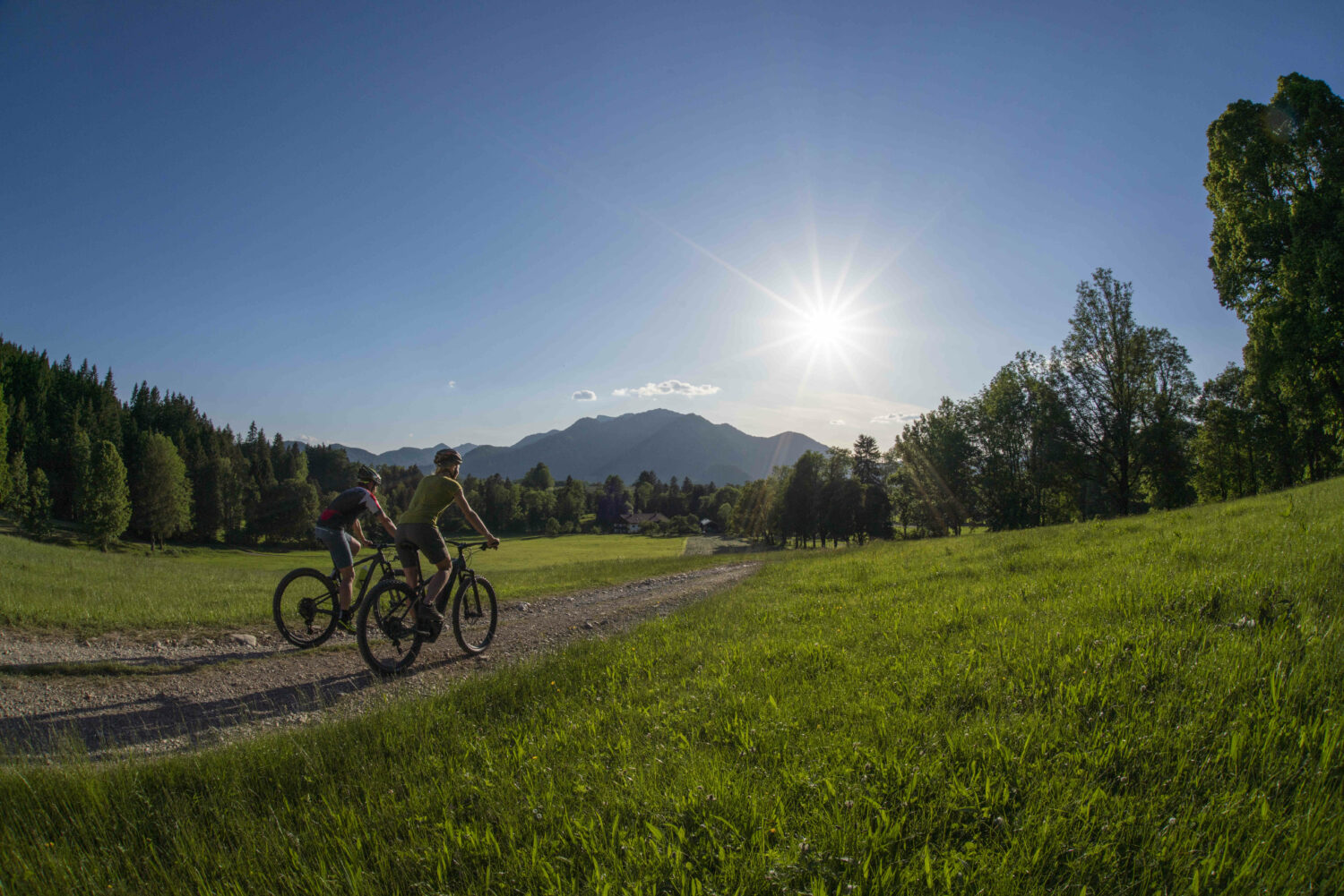 Cycling with a view.