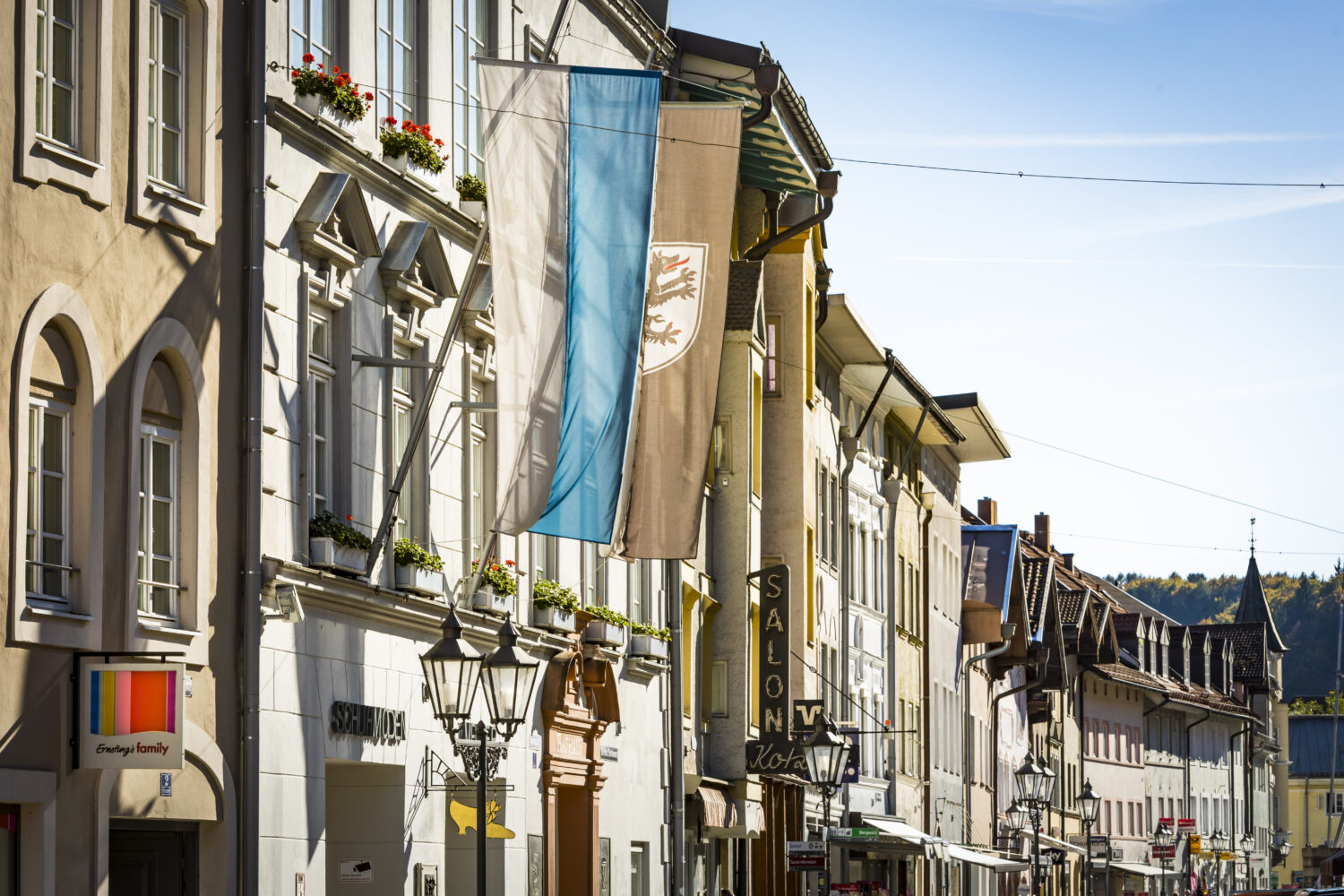 Historic houses in Wolfratshausen.